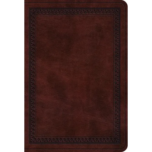ESV Large Print Value Compact Bible (Trutone, Mahogany, Border Design)