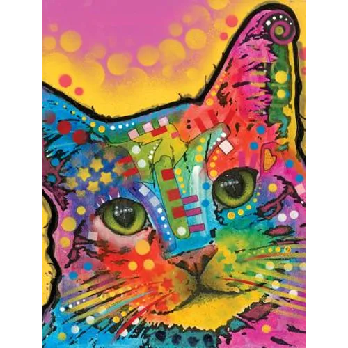 Dean Russo Tilted Head Cat Journal: Lined Journal