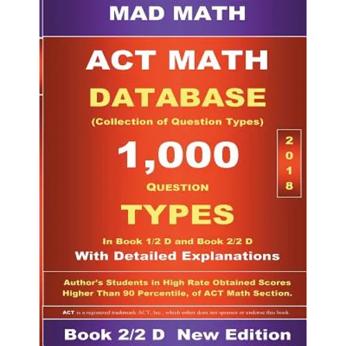 2018 ACT Math Database 2-2 D
