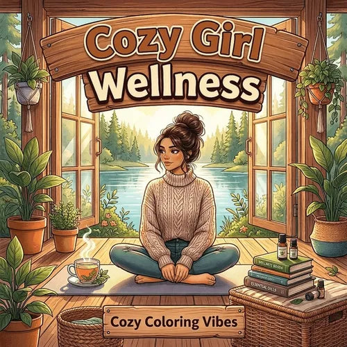 Cozy Girl Wellness: Coloring Book for Stress Relief & Mindfulness Easy Bold Line Designs of Floral, Botanical, Greenhouse, Cottage Yard & Backyard Nat