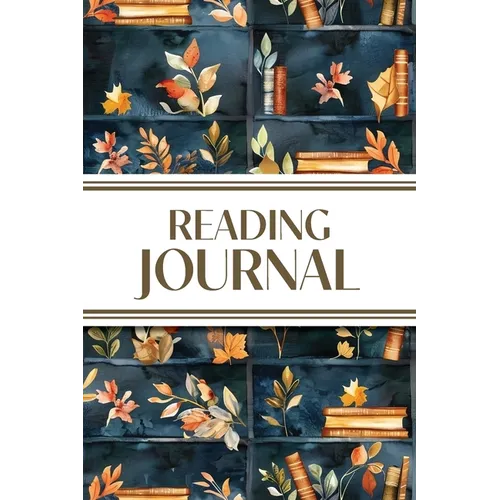 Reading Journal (Watercolor Fall Leaves Bookshelves): 6"x9" Book Lover's Diary; Book/Series Reviews, Reading Tracker, Favorite Book List, Favorite Quo