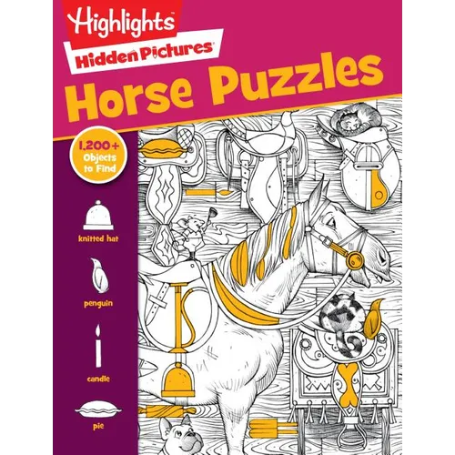 Horse Puzzles: A Hidden Pictures Activity Book for Kids 6 and Up Who Love Horses, Search-And- Find Fun with Hidden Objects and Horse-Themed Challenges