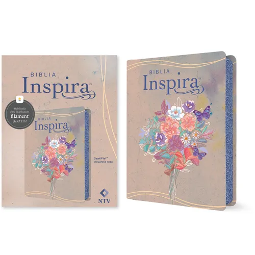Biblia Inspira Ntv Con Filament (Sentipiel, Acuarela Rosa)