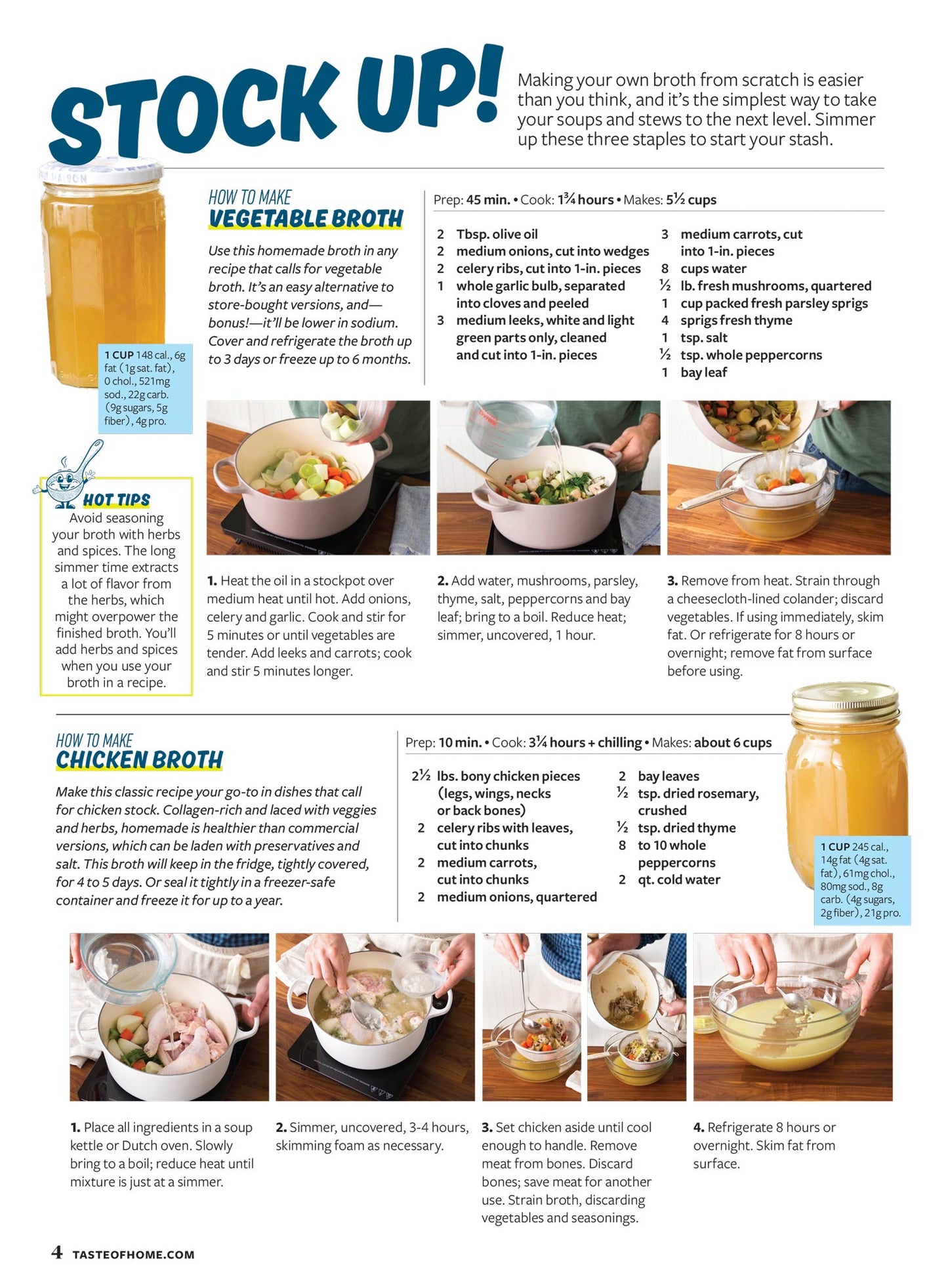 Taste Of Home - Soups: 107+ Heart Warming Family Favorite Recipes, Easy To Follow For Busy Lifestyles, Prepare In 30 Minutes Or Less, Breads & Salads To Perfectly Complement Your Soup Creation & More!