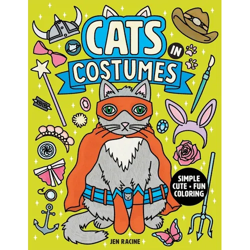 Cats in Costumes: A Halloween Coloring Book: A Super Sweet Funny Food Kids Coloring Book