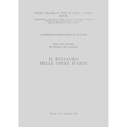 Il Restauro Delle Opere d'Arte