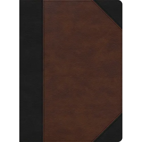 CSB Verse-By-Verse Reference Bible, Black/Brown Leathertouch