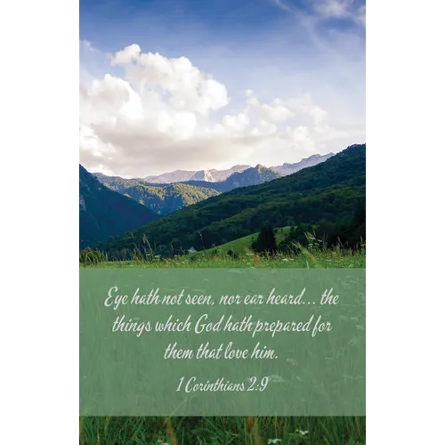 Funeral Bulletin: The Things (Package of 100): 1 Corinthians 2:9 (Kjv)
