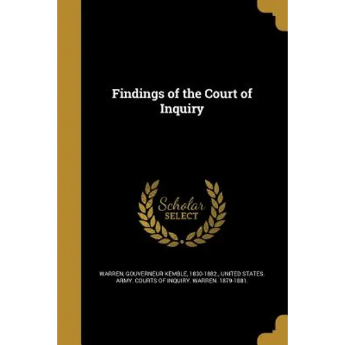 Findings of the Court of Inquiry