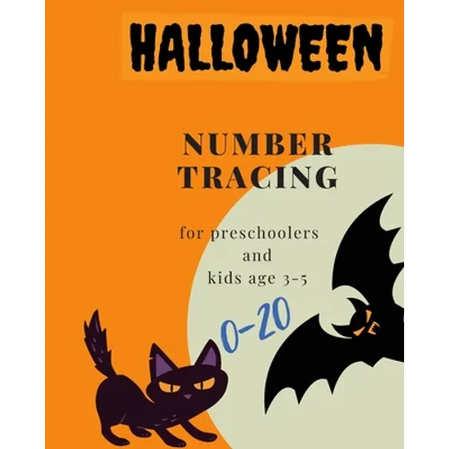 Halloween, 0-20 Number tracing for Preschoolers and kids Ages 3-5: Book for kindergarten.100 pages, size 8X10 inches . Tracing game and coloring pages