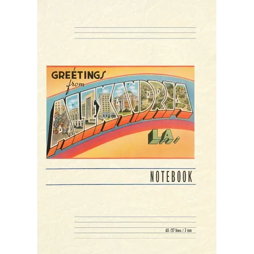 Vintage Lined Notebook Greetings from Alexandria, Louisiana