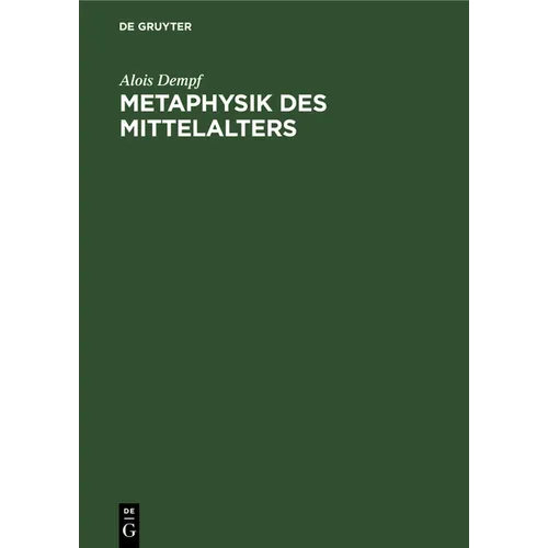 Metaphysik Des Mittelalters