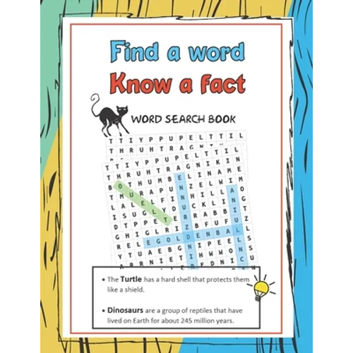 Word Search Book, Find a Word Know a Fact: Word Search Book for Kids Ages 7-12 for Raising Confident Readers, - Paperback
