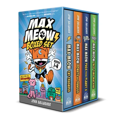 Max Meow Boxed Set: Welcome to Kittyopolis (Books 1-4): Max Meow 1: Cat Crusader; Max Meow 2: Donuts and Danger; Max Meow 3: Pugs from Planet X; Max M