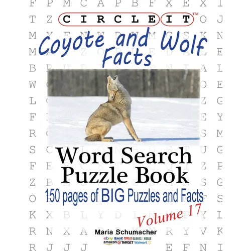 Circle It, Coyote and Wolf Facts, Word Search, Puzzle Book