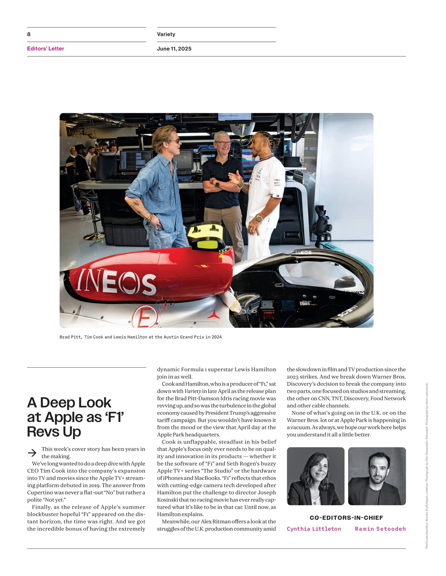 Variety - 25.06.11 Edition: Tim Cook & Lewis Hamilton Join Forces On F1 Film, Hollywood Production Films Overseas, How To Train Your Dragon Live-Action Remake, Warner Bros Discovery Split & More!