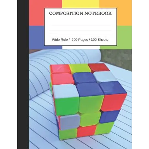 Puzzle Cube Notebook: Composition Wide Ruled Notebook, 200 pages / 100 sheets