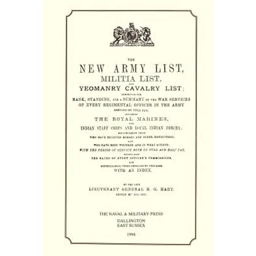 Hart OS Army List 1895