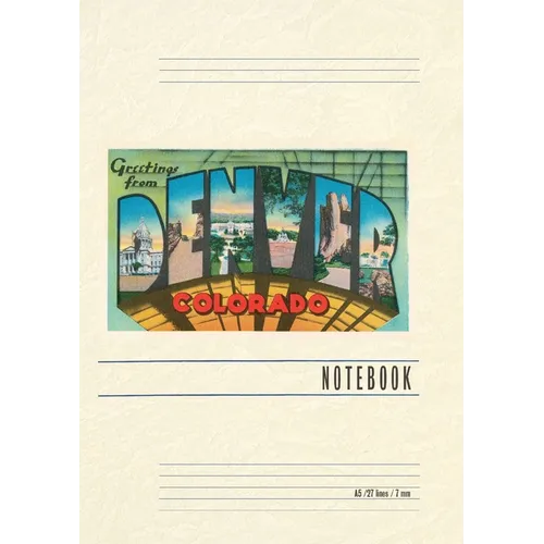 Vintage Lined Notebook Greetings from Denver, Colorado