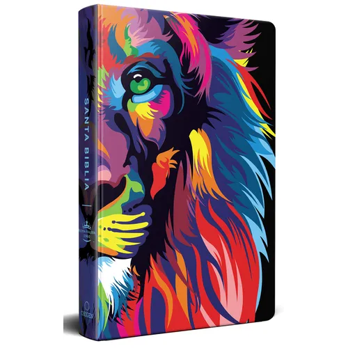 Biblia Rvr 1960 Letra Grande, Tamaño Manual, Tapa Dura León de Juda Arcoíris / Spanish Bible Rvr 1960 Handy Size Large Print Hardcover Rainbow Lion of