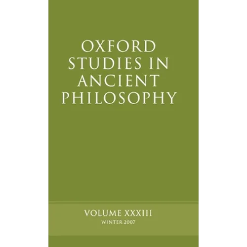 Oxford Studies in Ancient Philosophy