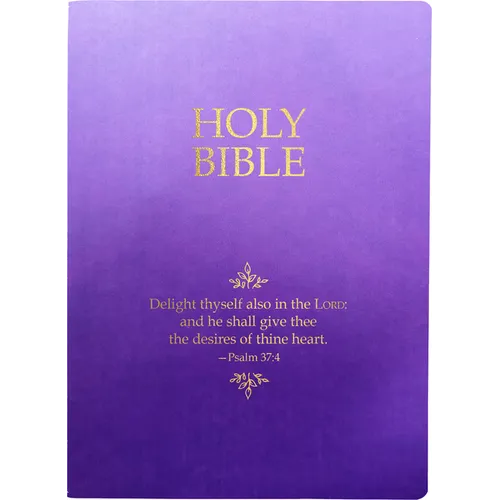 KJV Holy Bible, Delight Yourself in the Lord Life Verse Edition, Large Print, Royal Purple Ultrasoft: (Red Letter)