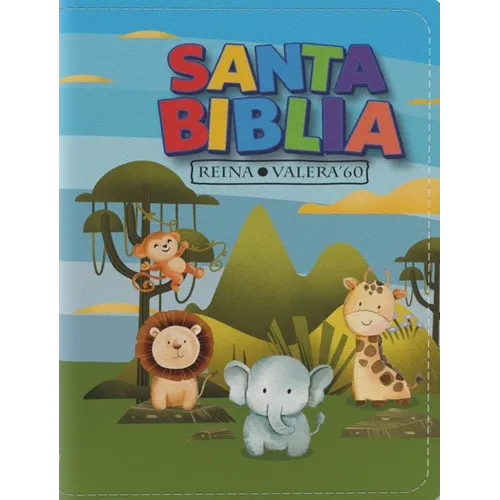 Biblia Rvr 1960 Bolsillo Para Niños Animales Vinilo Con Cierre (Bible Rvr 1960 Pocket Size Children Animals Vinyl with Zipper (Spanish Edition)