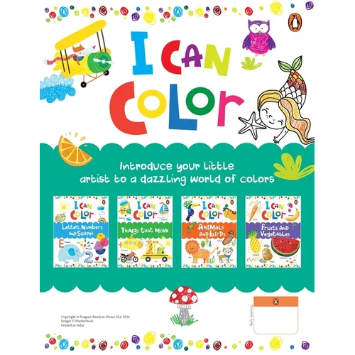 I Can Color Pack (Pack of 4 Books): A Set of 4 Fun Coloring Activity Books Ideal Gift for Preschool Kids, Toddlers Book for 3+ [Penguin Early Learning