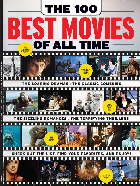 100 Best Pictures Of All Time - Movies From All Genres, The Godfather, Star Wars, Wizard Of Oz, Lord Of The Rings, Sound Of Music, E.T., Interstellar, The Matrix, Pulp Fiction, Exorcist, Jaws & More!