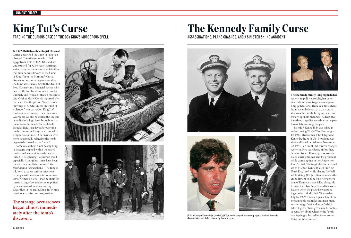 Cursed - Strange Patterns Of Mysterious Tragedy: King Tut, Hope Diamond, Bermuda Triangle, Macbeth, Billy Goat, Jesus, Exorcist, James Dean Porsche, Friday The 13th, Kennedy Family & Cursed Objects!