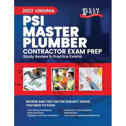 2023 Virginia PSI Master Plumber Contractor Exam Prep: 2023 Study Review & Practice Exams