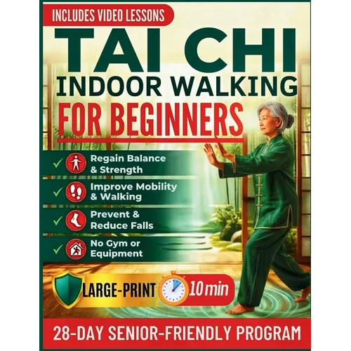 Tai Chi Indoor Walking for Beginners: A 28-Day Gentle Program for Seniors over 60 to Improve Balance & Mobility, Reduce Falls, and Feel Younger with 1