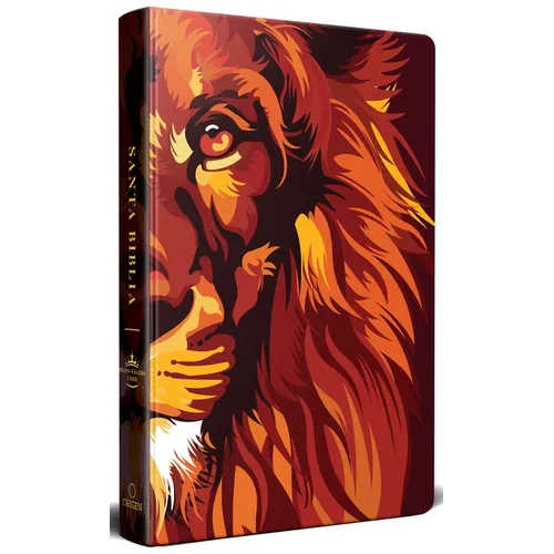 Biblia Rvr 1960 Letra Grande Tamaño Manual, TD León de Judá Marrón (Edición Cantos Pintados) / Spanish Bible Rvr 1960 Handy Size Large, Hardcover Lion