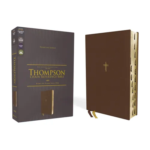 Nasb, Thompson Chain-Reference Bible, Leathersoft, Brown, 1995 Text, Red Letter, Thumb Indexed, Comfort Print