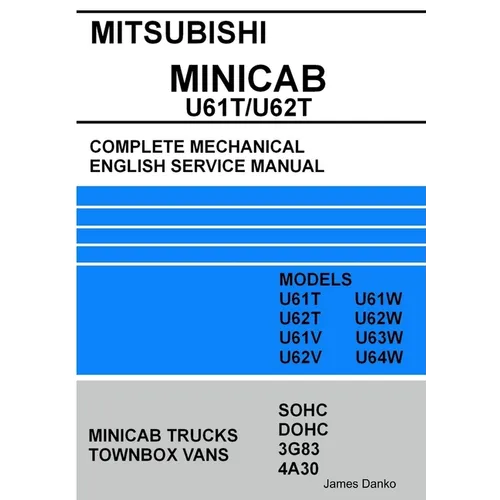 Mitsubishi MINICAB/TOWNBOX U61T/U62T Full Mechanical English Service Manual