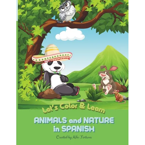 Animals and Nature in Spanish Coloring Book