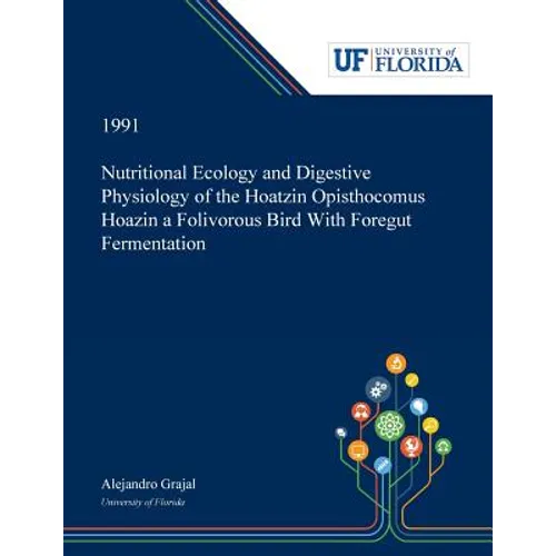 Nutritional Ecology and Digestive Physiology of the Hoatzin Opisthocomus Hoazin a Folivorous Bird With Foregut Fermentation