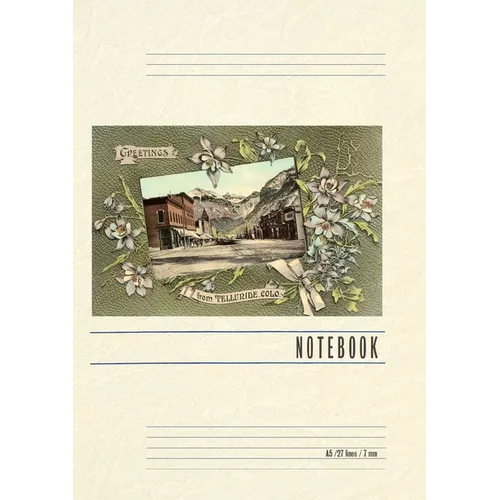 Vintage Lined Notebook Greetings from Telluride, Colorado